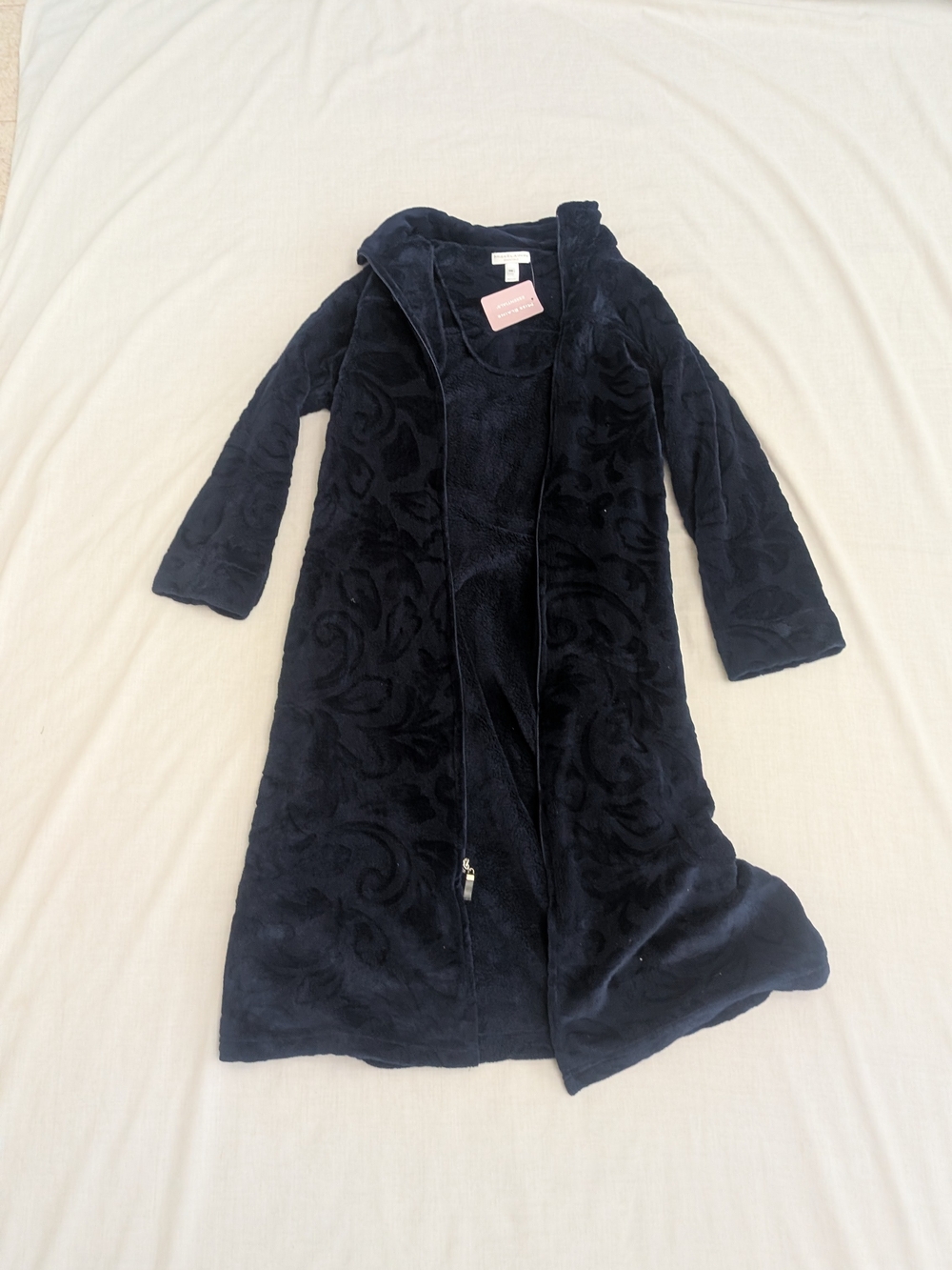 Miss Elaine Navy Plush Robe